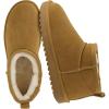 imageCUSHIONAIRE Womens Hip 2 Genuine Suede Ankle Snow Boots  PullOn with Cozy Faux Shearling Lining Memory FoamChestnut Genuine Suede