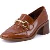 imageCUSHIONAIRE Womens Royal Block Heel Loafer Memory Foam Wide Widths AvailableCognac