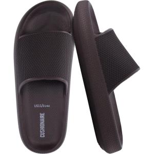 imageCUSHIONAIRE Feather EVA Mens Sandals  Slip On Recovery Slides Lightweight Water Shoes for MenEspresso