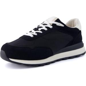 imageCUSHIONAIRE Mens Crest lace up Sneaker with Comfort FoamBlack