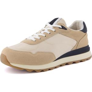 imageCUSHIONAIRE Mens Crest lace up Sneaker with Comfort FoamTanBlack