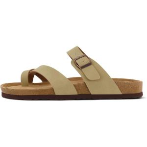 imageCUSHIONAIRE Mens LunaM Cork footbed Sandal with ComfortTaupe Nubuck