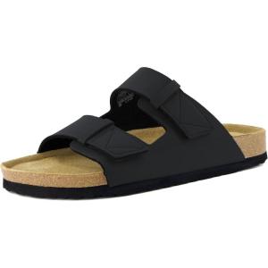 imageCUSHIONAIRE Mens Lynx Cork footbed Sandal with ComfortBlack Nubuck