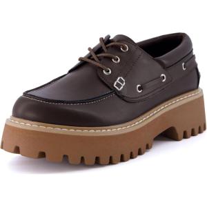 imageCUSHIONAIRE Womens Beam Chunky Boat Loafer Memory Foam Wide Widths AvailableChocolate