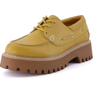 imageCUSHIONAIRE Womens Beam Chunky Boat Loafer Memory Foam Wide Widths AvailableHoney