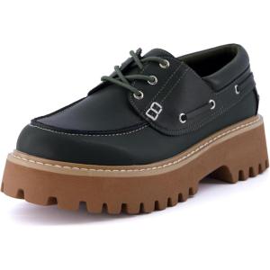 imageCUSHIONAIRE Womens Beam Chunky Boat Loafer Memory Foam Wide Widths AvailableOlive