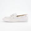 imageCUSHIONAIRE Anchor Lightweight Boat Shoes for Women  SlipOn Moccasin Loafers with Nautical Design  Wide Widths AvailableWhite Smooth