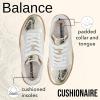 imageCUSHIONAIRE Balance Womens Sneakers Casual Tennis Shoes for Women with Memory Foam and Slip Resistant OutsoleGolden