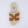 imageCUSHIONAIRE Cuddle Fur Slippers for Women Faux Shearling Slide Sandal Memory Foam Wide Widths AvailableRust