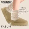imageCUSHIONAIRE Kabuki Platform Boots Genuine Suede Fuzzy Mule Slippers for Women with Memory Foam  IndoorOutdoor Womens Slippers  Wide Widths AvailableBiscuit Suede