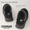 imageCUSHIONAIRE Kabuki Platform Boots Genuine Suede Fuzzy Mule Slippers for Women with Memory Foam  IndoorOutdoor Womens Slippers  Wide Widths AvailableBlack Suede