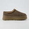 imageCUSHIONAIRE Kabuki Platform Boots Genuine Suede Fuzzy Mule Slippers for Women with Memory Foam  IndoorOutdoor Womens Slippers  Wide Widths AvailableTaupe Suede