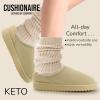 imageCUSHIONAIRE Keto Womens Slippers SlipOn Suede Mule Slipper  Cozy ampamp Stylish Memory Foam ampamp Faux Fur Lining Wide Widths AvailableBeige