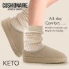 imageCUSHIONAIRE Keto Womens Slippers SlipOn Suede Mule Slipper  Cozy ampamp Stylish Memory Foam ampamp Faux Fur Lining Wide Widths AvailableBiscuit