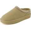 imageCUSHIONAIRE Keto Womens Slippers SlipOn Suede Mule Slipper  Cozy ampamp Stylish Memory Foam ampamp Faux Fur Lining Wide Widths AvailableBiscuit
