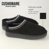 imageCUSHIONAIRE Keto Womens Slippers SlipOn Suede Mule Slipper  Cozy ampamp Stylish Memory Foam ampamp Faux Fur Lining Wide Widths AvailableBlack