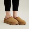 imageCUSHIONAIRE Keto Womens Slippers SlipOn Suede Mule Slipper  Cozy ampamp Stylish Memory Foam ampamp Faux Fur Lining Wide Widths AvailableChestnut