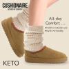 imageCUSHIONAIRE Keto Womens Slippers SlipOn Suede Mule Slipper  Cozy ampamp Stylish Memory Foam ampamp Faux Fur Lining Wide Widths AvailableChestnut
