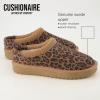 imageCUSHIONAIRE Keto Womens Slippers SlipOn Suede Mule Slipper  Cozy ampamp Stylish Memory Foam ampamp Faux Fur Lining Wide Widths AvailableLeopard