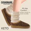 imageCUSHIONAIRE Keto Womens Slippers SlipOn Suede Mule Slipper  Cozy ampamp Stylish Memory Foam ampamp Faux Fur Lining Wide Widths AvailableLeopard