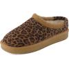 imageCUSHIONAIRE Keto Womens Slippers SlipOn Suede Mule Slipper  Cozy ampamp Stylish Memory Foam ampamp Faux Fur Lining Wide Widths AvailableLeopard