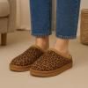 imageCUSHIONAIRE Keto Womens Slippers SlipOn Suede Mule Slipper  Cozy ampamp Stylish Memory Foam ampamp Faux Fur Lining Wide Widths AvailableLeopard