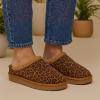 imageCUSHIONAIRE Keto Womens Slippers SlipOn Suede Mule Slipper  Cozy ampamp Stylish Memory Foam ampamp Faux Fur Lining Wide Widths AvailableLeopard