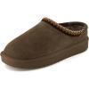imageCUSHIONAIRE Keto Womens Slippers SlipOn Suede Mule Slipper  Cozy ampamp Stylish Memory Foam ampamp Faux Fur Lining Wide Widths AvailableTaupe