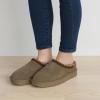 imageCUSHIONAIRE Keto Womens Slippers SlipOn Suede Mule Slipper  Cozy ampamp Stylish Memory Foam ampamp Faux Fur Lining Wide Widths AvailableTaupe
