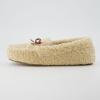 imageCUSHIONAIRE Star Womens Faux Sherpa Moccasin Slippers  Cozy IndoorOutdoor SlipOn with Memory Foam ampamp Durable Rubber Sole Wide Widths AvailableBeige