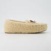 imageCUSHIONAIRE Star Womens Faux Sherpa Moccasin Slippers  Cozy IndoorOutdoor SlipOn with Memory Foam ampamp Durable Rubber Sole Wide Widths AvailableBeige