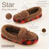 imageCUSHIONAIRE Stella Womens Moccasin Slippers  Faux Fur Lining Memory Foam ampamp Wide Widths AvailableBrown