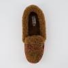 imageCUSHIONAIRE Stella Womens Moccasin Slippers  Faux Fur Lining Memory Foam ampamp Wide Widths AvailableBrown