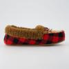 imageCUSHIONAIRE Stella Womens Moccasin Slippers  Faux Fur Lining Memory Foam ampamp Wide Widths AvailableBrown Combo