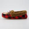 imageCUSHIONAIRE Stella Womens Moccasin Slippers  Faux Fur Lining Memory Foam ampamp Wide Widths AvailableBrown Combo