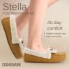 imageCUSHIONAIRE Stella Womens Moccasin Slippers  Faux Fur Lining Memory Foam ampamp Wide Widths AvailableChestnut
