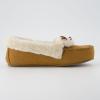 imageCUSHIONAIRE Stella Womens Moccasin Slippers  Faux Fur Lining Memory Foam ampamp Wide Widths AvailableChestnut
