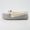 imageCUSHIONAIRE Stella Womens Moccasin Slippers  Faux Fur Lining Memory Foam ampamp Wide Widths AvailableGrey