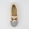 imageCUSHIONAIRE Stella Womens Moccasin Slippers  Faux Fur Lining Memory Foam ampamp Wide Widths AvailableGrey