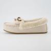 imageCUSHIONAIRE Stella Womens Moccasin Slippers  Faux Fur Lining Memory Foam ampamp Wide Widths AvailableKhaki