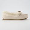 imageCUSHIONAIRE Stella Womens Moccasin Slippers  Faux Fur Lining Memory Foam ampamp Wide Widths AvailableKhaki
