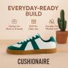 imageCUSHIONAIRE Womens Bailey lace up Sneaker Comfort Foam Wide Widths AvailableWhiteGreen