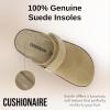 imageCUSHIONAIRE Womens Boulder Genuine Suede Clog with Swivel Strap  Lightweight EVA Sole Memory Foam Insole Wide Widths AvailableBiscuit Suede