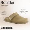 imageCUSHIONAIRE Womens Boulder Genuine Suede Clog with Swivel Strap  Lightweight EVA Sole Memory Foam Insole Wide Widths AvailableBiscuit Suede