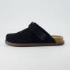 imageCUSHIONAIRE Womens Boulder Genuine Suede Clog with Swivel Strap  Lightweight EVA Sole Memory Foam Insole Wide Widths AvailableBlack