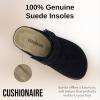 imageCUSHIONAIRE Womens Boulder Genuine Suede Clog with Swivel Strap  Lightweight EVA Sole Memory Foam Insole Wide Widths AvailableBlack Suede