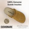 imageCUSHIONAIRE Womens Boulder Genuine Suede Clog with Swivel Strap  Lightweight EVA Sole Memory Foam Insole Wide Widths AvailableChestnut Suede