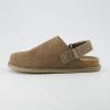 imageCUSHIONAIRE Womens Boulder Genuine Suede Clog with Swivel Strap  Lightweight EVA Sole Memory Foam Insole Wide Widths AvailableTaupe Suede