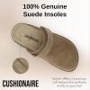 imageCUSHIONAIRE Womens Boulder Genuine Suede Clog with Swivel Strap  Lightweight EVA Sole Memory Foam Insole Wide Widths AvailableTaupe Suede