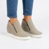 imageCUSHIONAIRE Womens Hart Hidden Wedge Sneaker Wide Width AvailableGrey Canvas